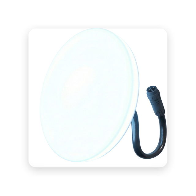 Relightable white 11W - 28,5V DC - 0,5A - 100mm