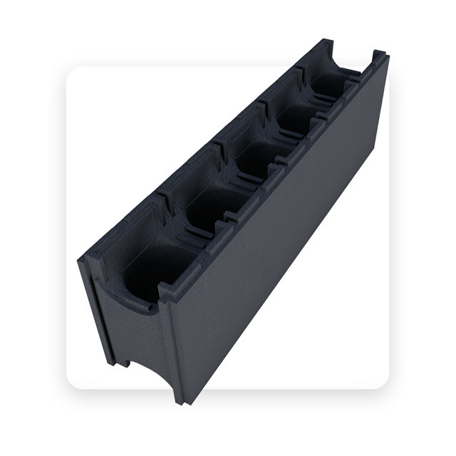 blue plus EPP block black high density 1000 x 300 x 200 mm (70 kg/m3)