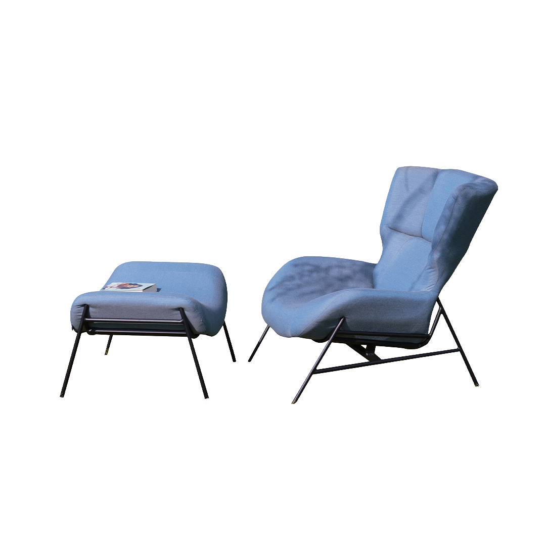 STAY COOL STOL + POUF Natté Carbon Sky