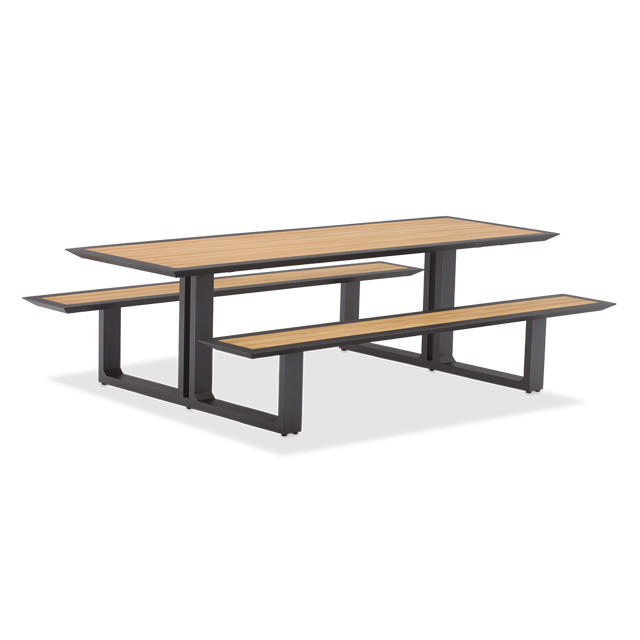 STAY NATURAL PICNIC TABLE Charcoal/teak