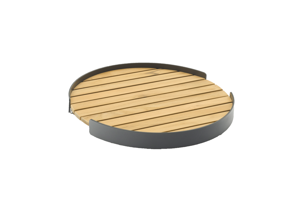STAY ROUND TRAY TEAK