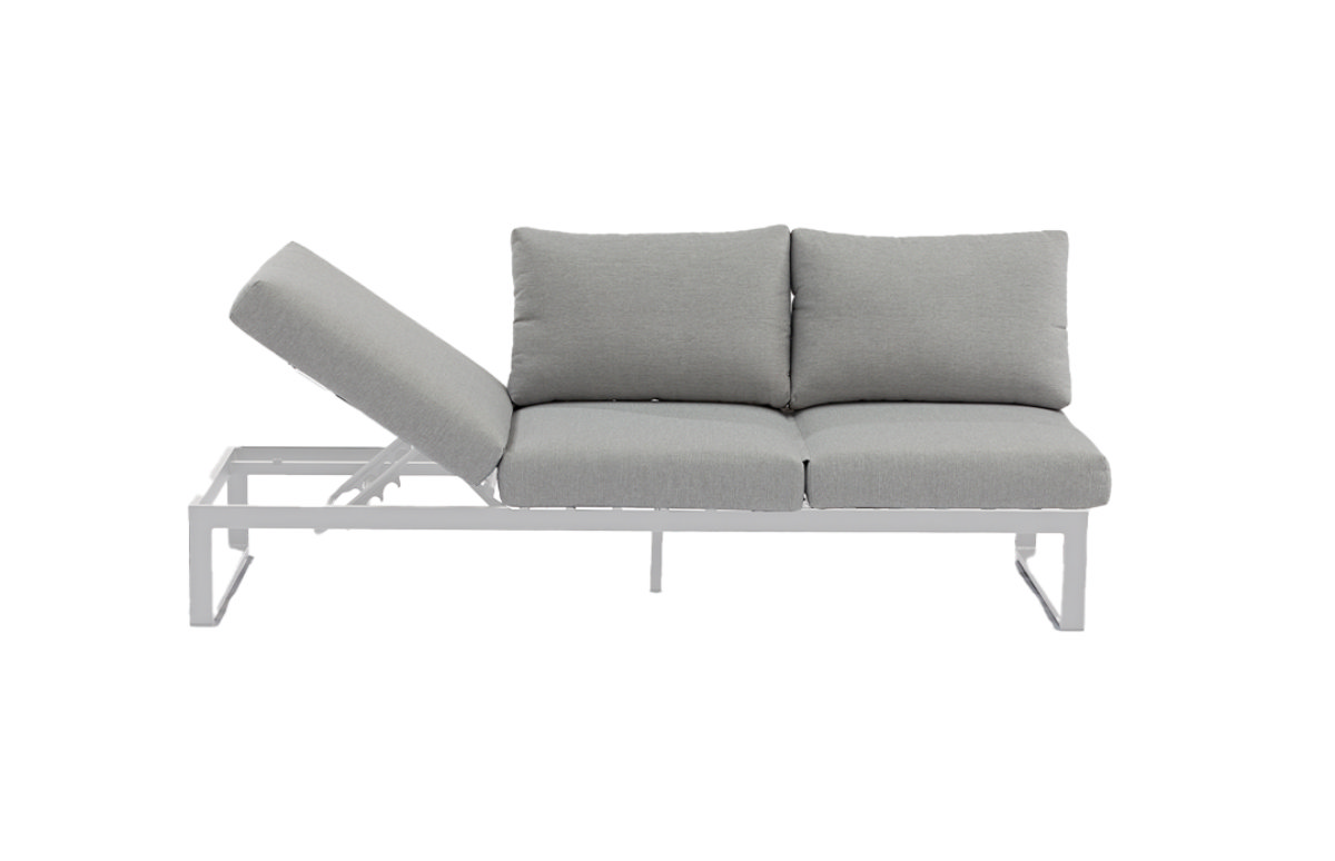 STAY FLEX Triple Sofa Stone/white frame