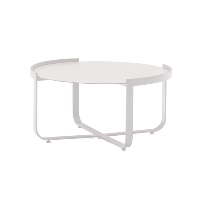 STAY NATURAL soffbord vit/aluminium