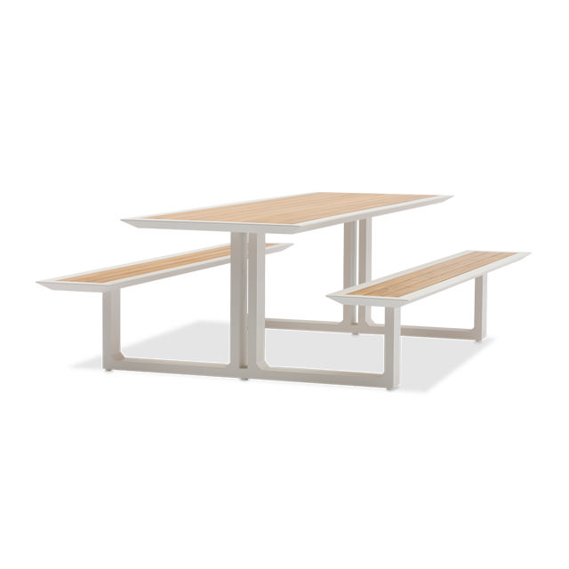 STAY NATURAL PICNIC TABLE white/teak