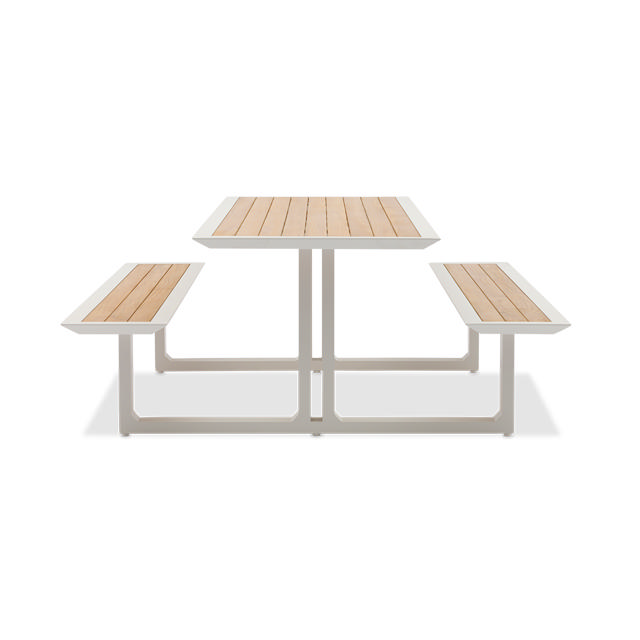 STAY NATURAL PICNIC TABLE white/teak
