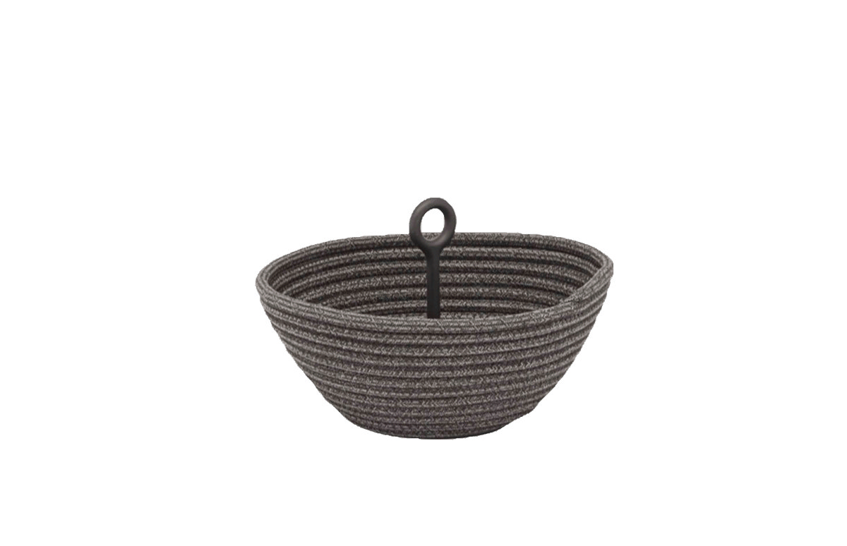 STAY BRAID BOWL ALU LARGE - Charcoal