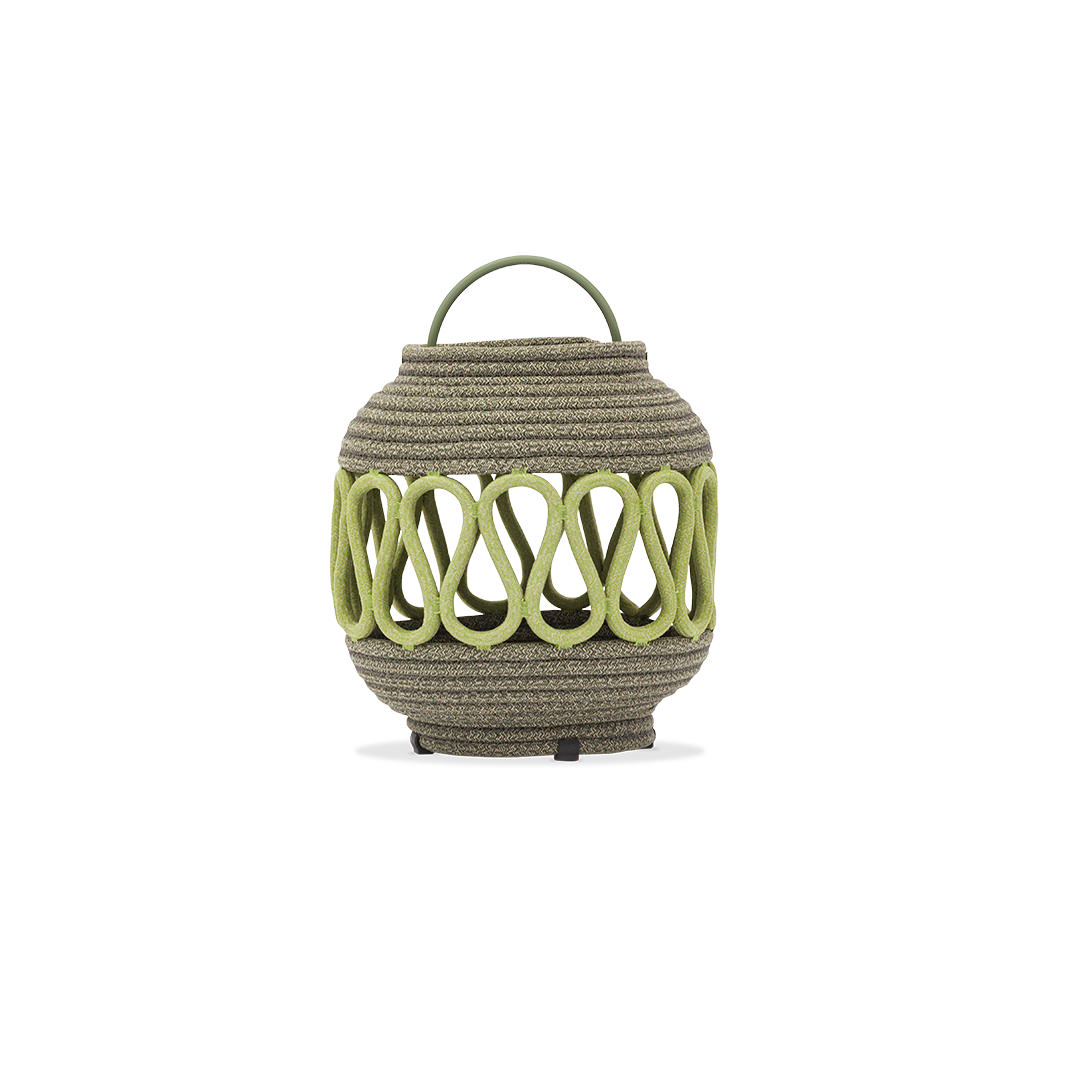 STAY FLÄTA LAMPA ALU RUND LITEN - Träkol