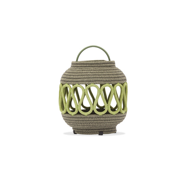 STAY BRAID LAMP ALU ROUND SMALL - green