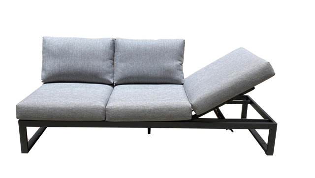 STAY FLEX Triple Sofa Ash grey/charcoal frame