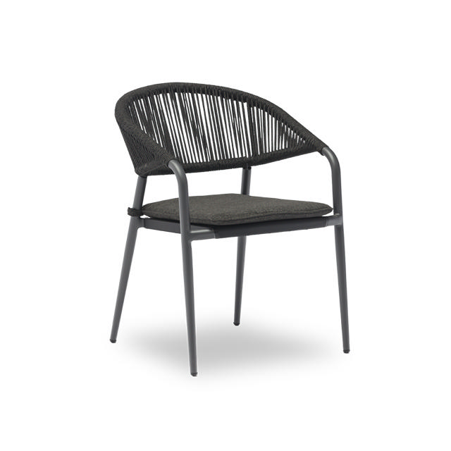 STAY NATURAL Rope Chair black rope (incl kussen)