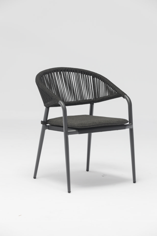 STAY NATURAL Rope Chair black rope (with pillow)