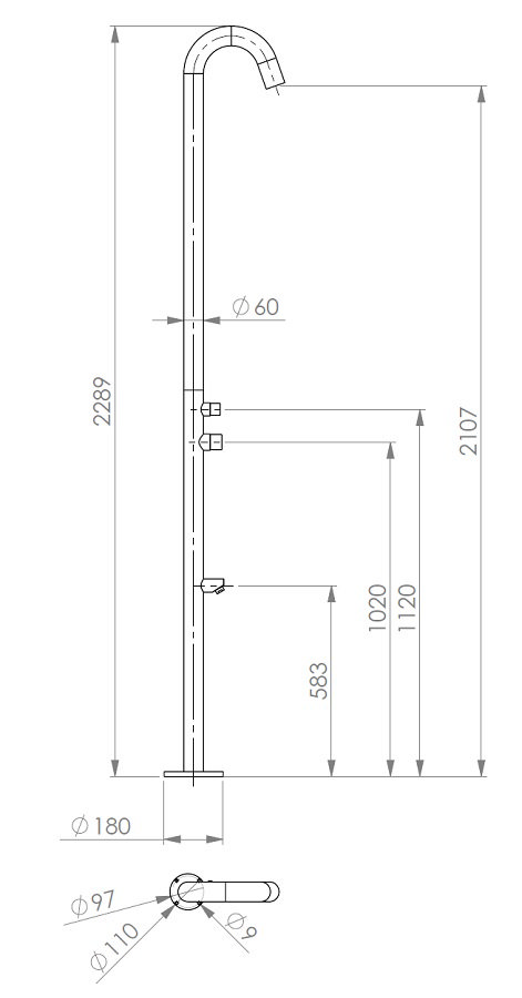 STAY Buitendouche Mat Zwart