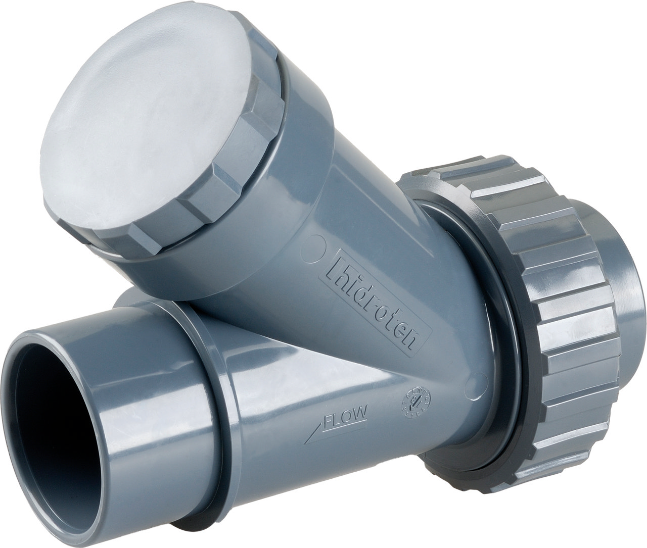 PVC backventil Y med kula PN10 enkel koppling