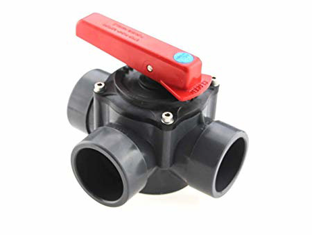 PVC 3-vägs kulventil PN6 - 50/63mm