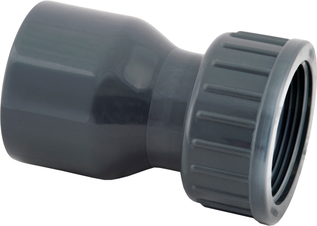 PVC 2-delad koppling reducerande med tätning PN10