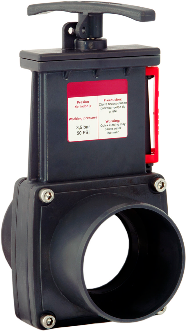 PVC Vanne guillotine PN 3,5 - 90 mm
