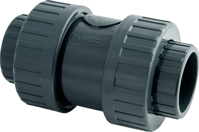 Check valve with stainless steel spring PVC Pressure Ø 90