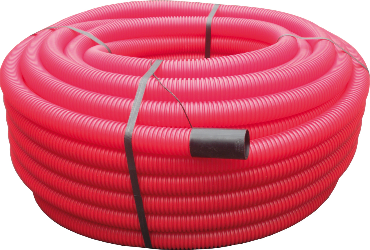 Cable pipe with draw wire