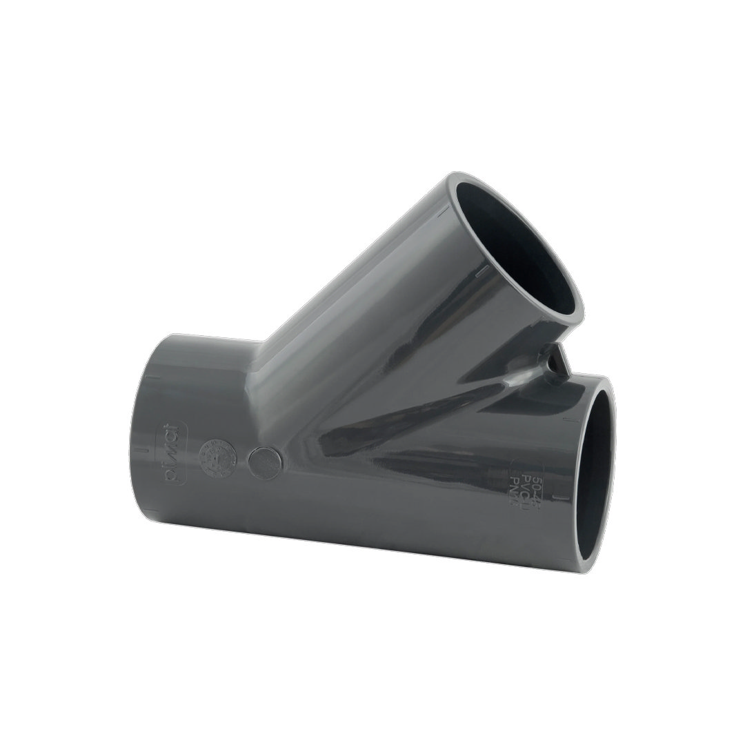 PVC T-stuk 45° PN16