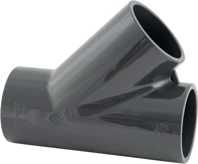 PVC T-stykke 45° PN16 - 200mm