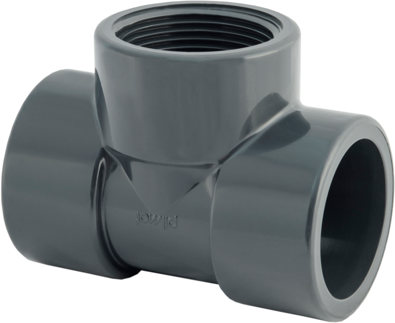 PVC T-stycke 90° reducerande PN10 - hylsa x invändig gänga