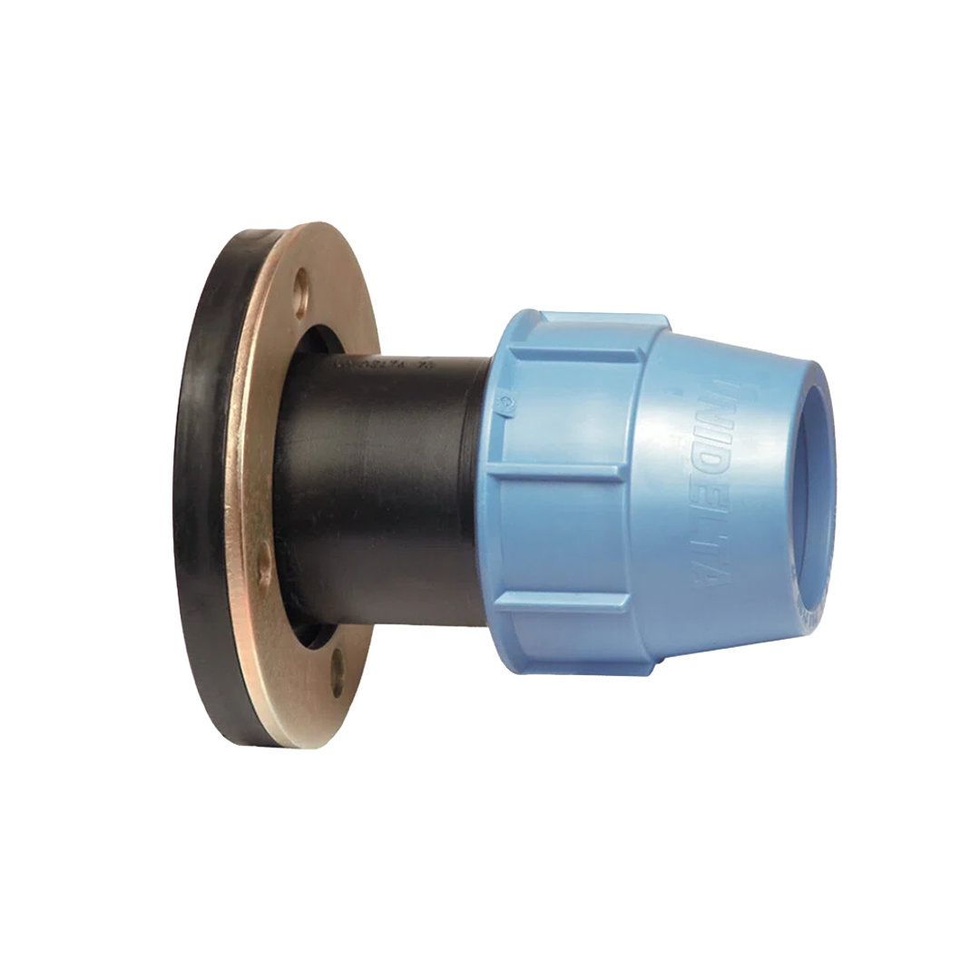 PE klemkoppeling met flensaansluiting