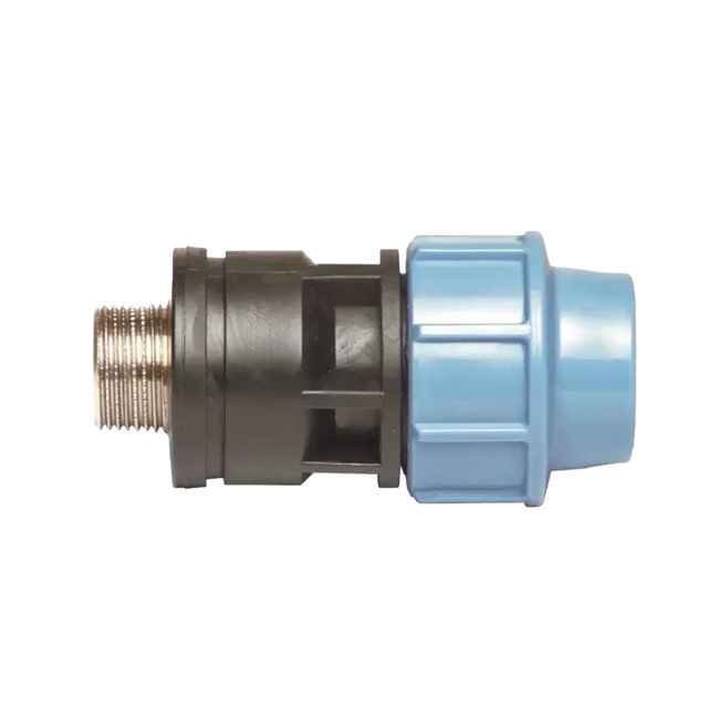 PE klemkoppeling bu dr met messing inzetstuk