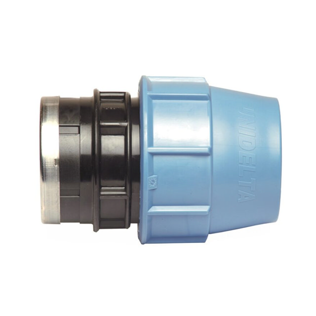 PE raccord à compression taraudé 63mm x 2