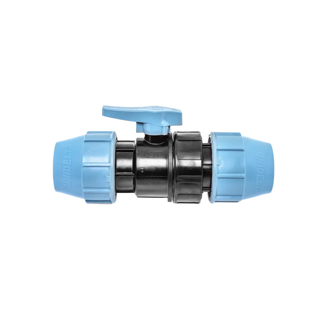 Quick coupling compression ball valve for PE Pipe