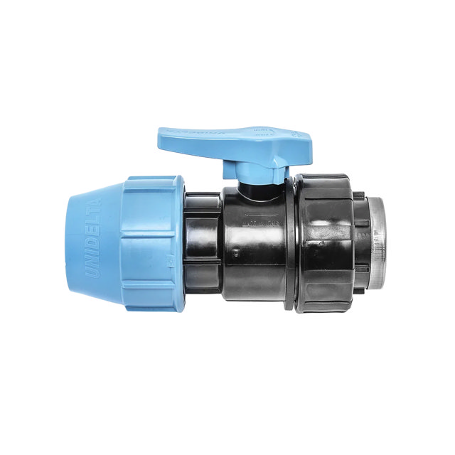 PE klemkoppeling kogelkraan F