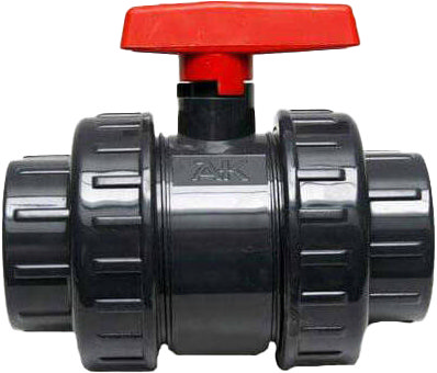 PVC kulventil med självhäftande anslutning typ AK 50mm
