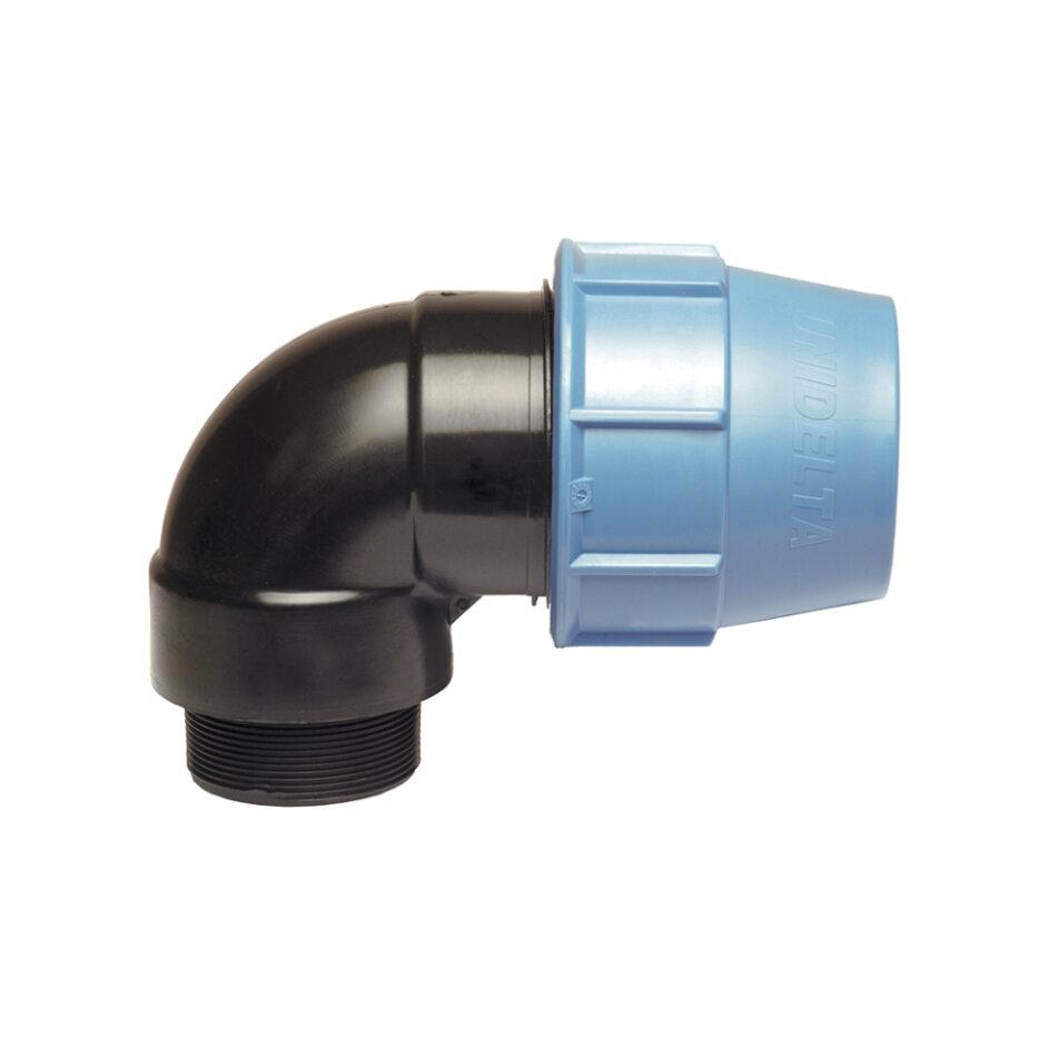 90° Male Elbow - PE compression fitting 