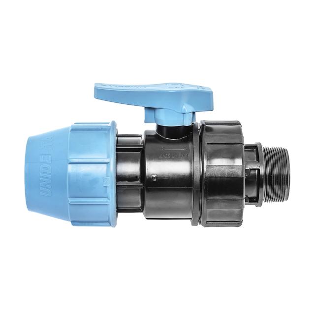 Quick coupling transition Ball Valve PE x male thread Ø 50x1 1/2'