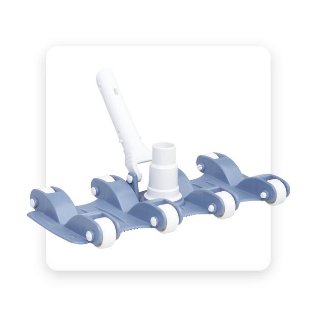 Flexible bottom brush 8-wheels