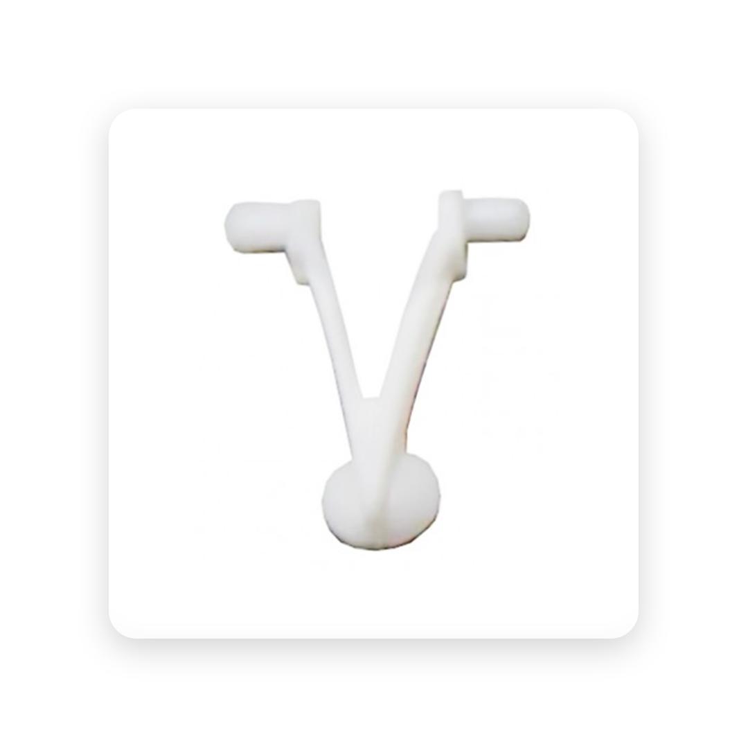 Clip de fixation blanc pour brosse/balai