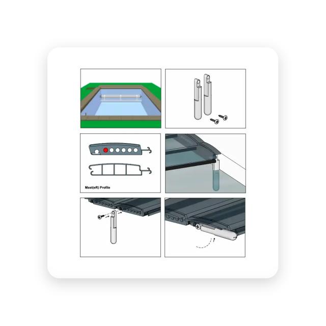 Overflow guide for cover (set of 2)