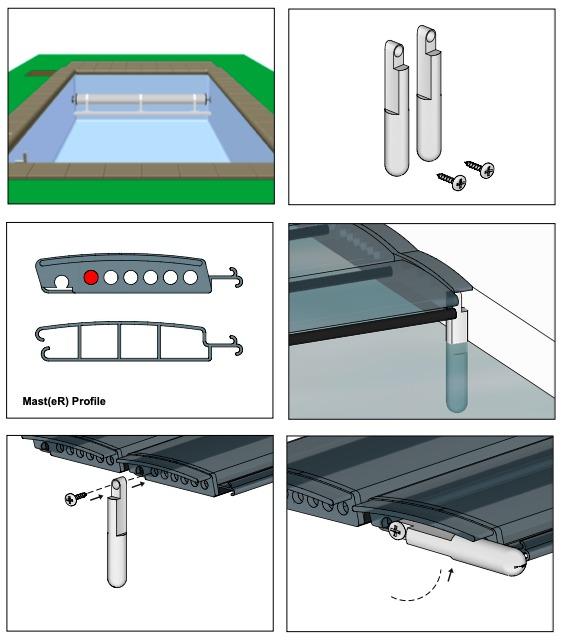 Overflow crank for shutters (set of 2)