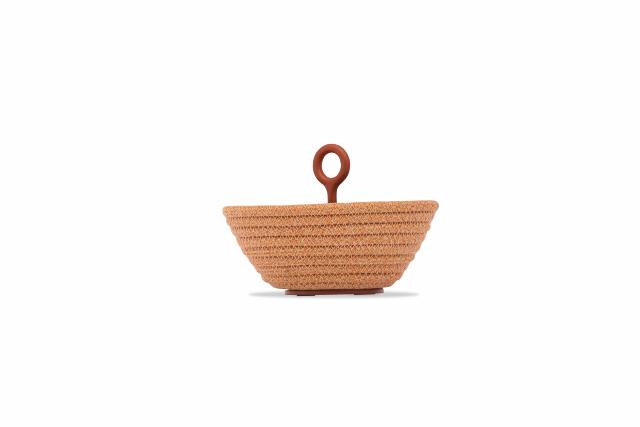 STAY BRAID BOWL ALU SMALL - terracotta