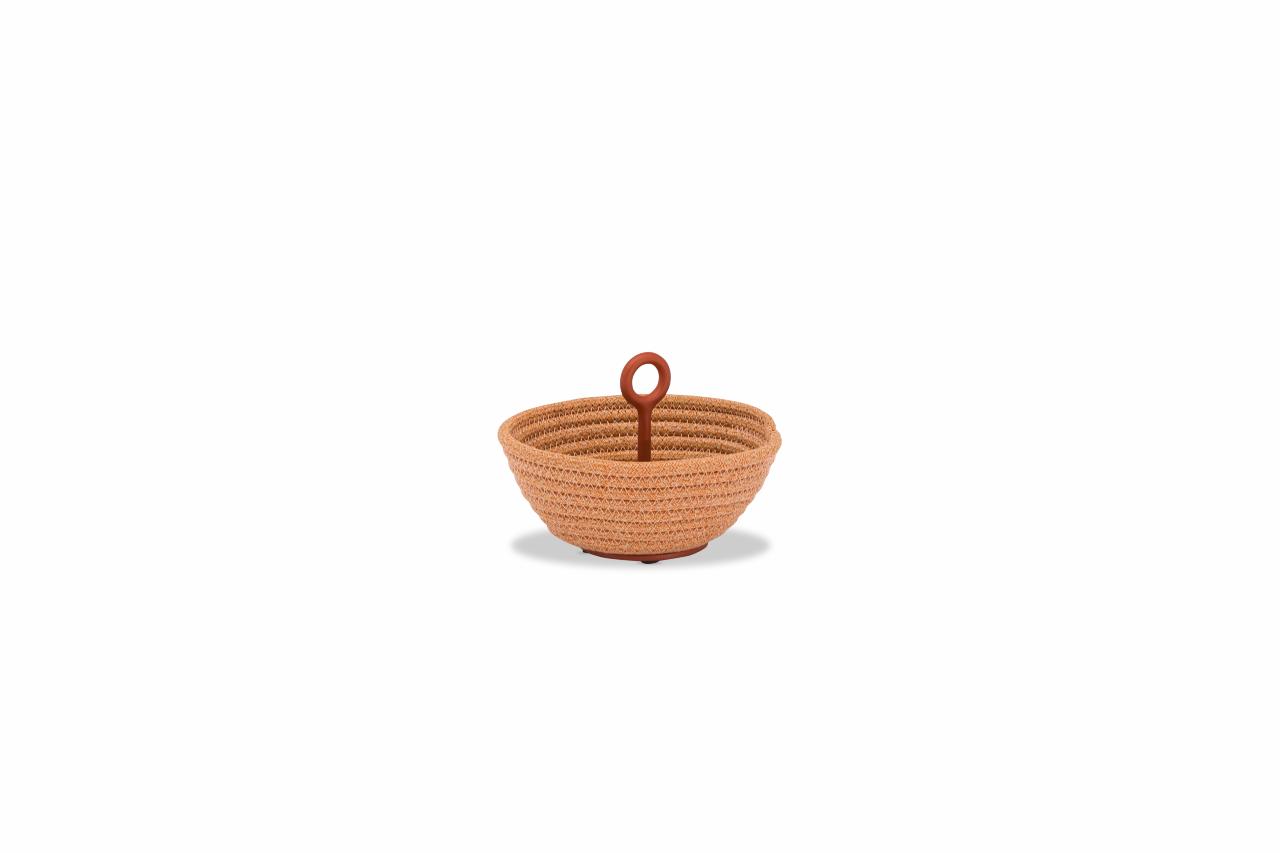 STAY BRAID BOWL ALU SMALL - terracotta