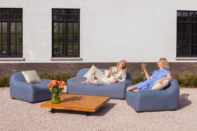 STAY COOL DOUBLE SOFA Natté Carbon Sky