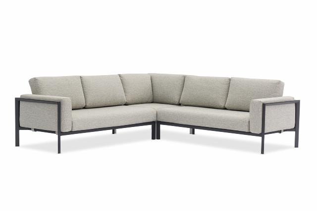 STAY MINIMALISTIC corner lounge Charcoal/light grey