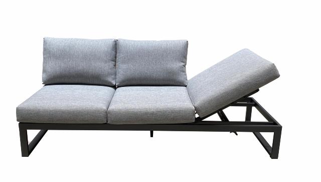 STAY FLEX Triple Sofa Ash grey/charcoal frame