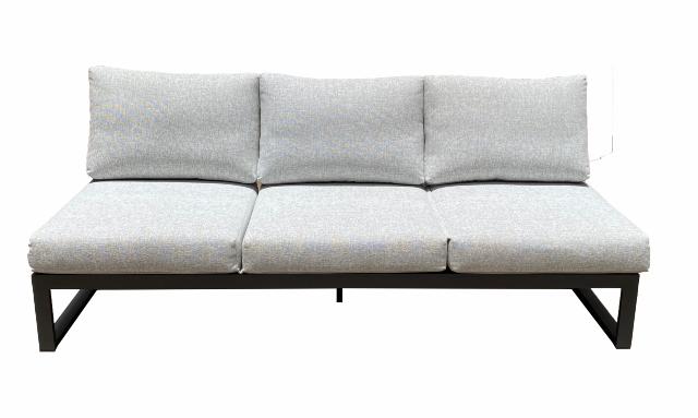 STAY FLEX Triple Sofa Stone/charcoal frame