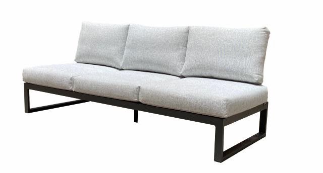 STAY FLEX Triple Sofa Stone/charcoal frame