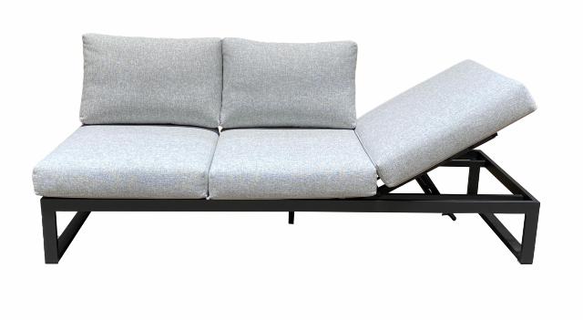 STAY FLEX Triple Sofa Stone/charcoal frame