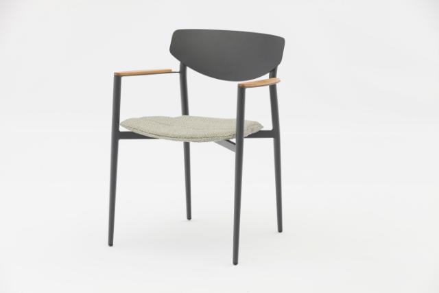 STAY NATURAL Alu CHAIR Charcoal (per st/2 st-carton) incl. kussen