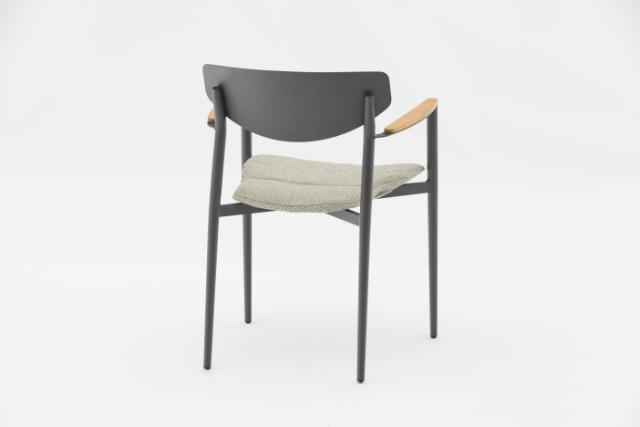 STAY NATURAL Alu CHAIR Charcoal (2 p/carton) incl. coussin