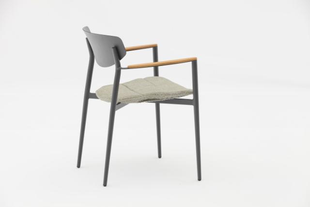 STAY NATURAL Alu CHAIR Charcoal (per st/2 st-carton) incl. kussen