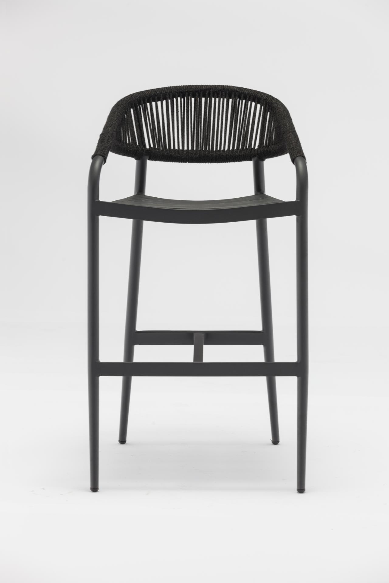 STAY NATURAL Rope Bar Chair black rope (incl. kussen)