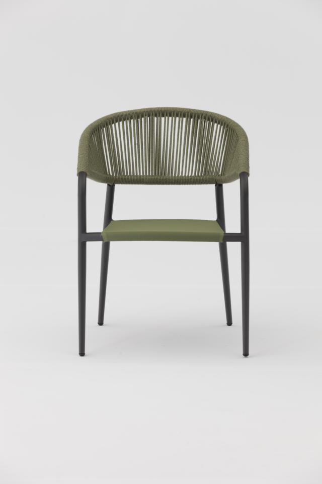 STAY NATURAL Rope Chair green rope (incl kussen)